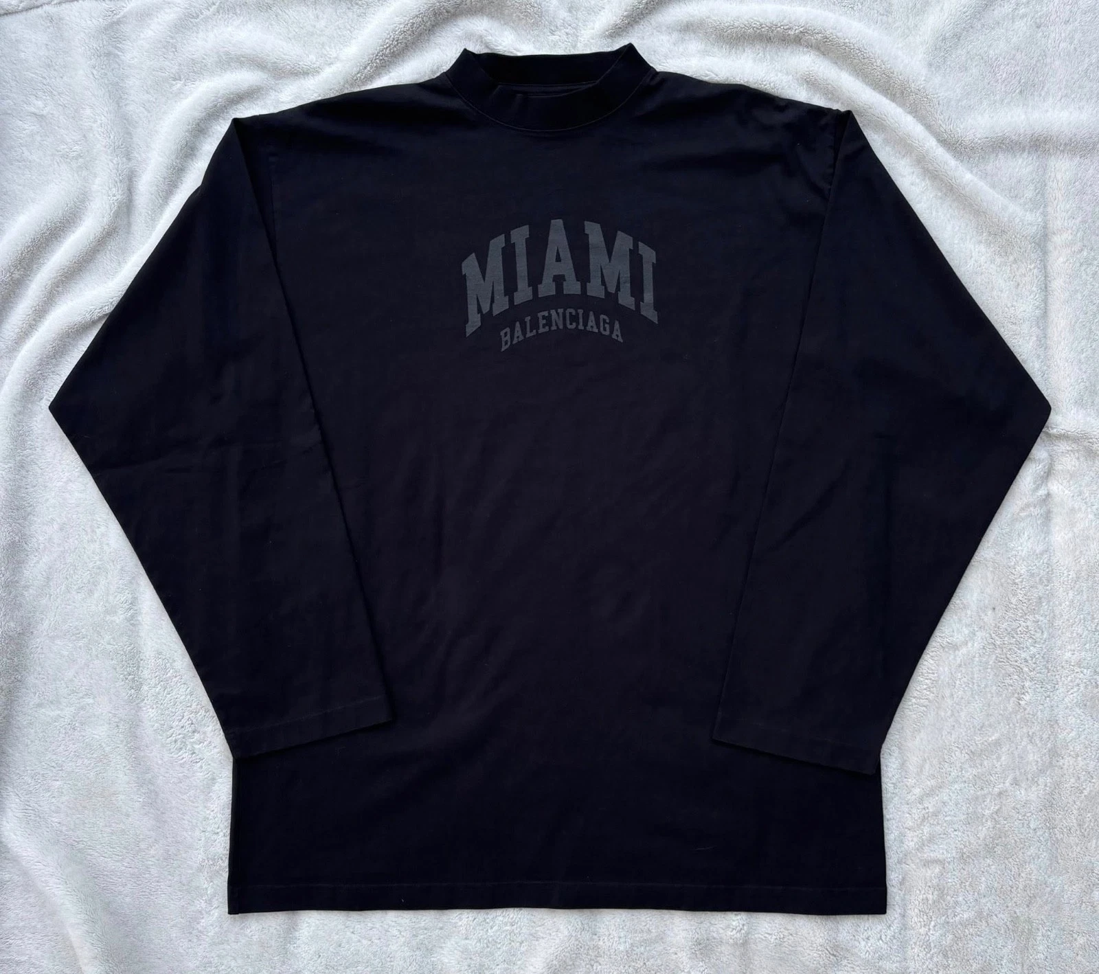 Balenciaga — Balenciaga Black Cities Miami Long Sleeve Shirt - Fits XL - $770 - Authentic New
