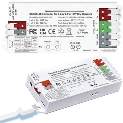 Für WLED Controller für ESP32 USB-C Power Delivery 5-24V 16A LED Streifen Eins