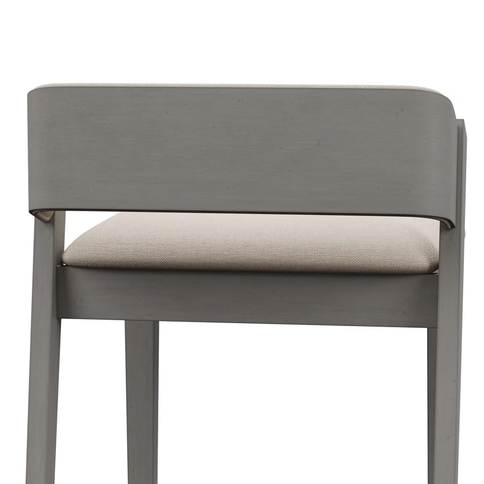 Hillsdale Dresden Wood Counter Height Stool, Distressed Gray - Image 2 of 4