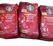 3x Starbucks Holiday Blend Ground Coffee - 10 Ounce