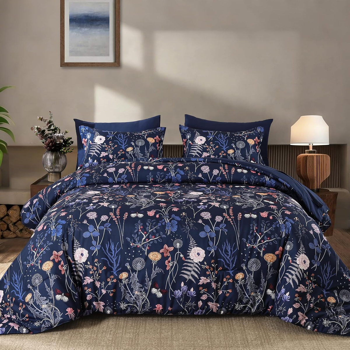 掛け布団 7点セット 水色 フルサイズ Laurel 7 Piece Comf s-l1200.png