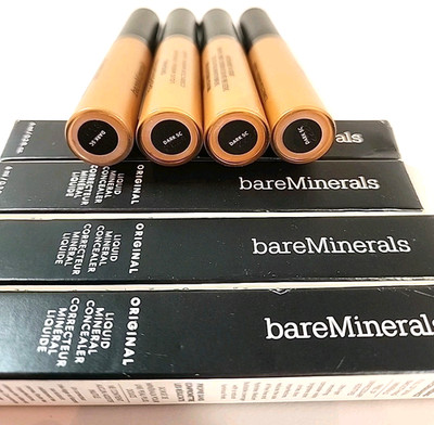 LOT OF 4 DARK 5C bareMinerals Original Liquid Mineral Concealer Makeup Beauty