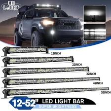 10-50'' inch LED Light Bar Spot Flood Combo Work Driving Lamp Off-Road SUV ATV