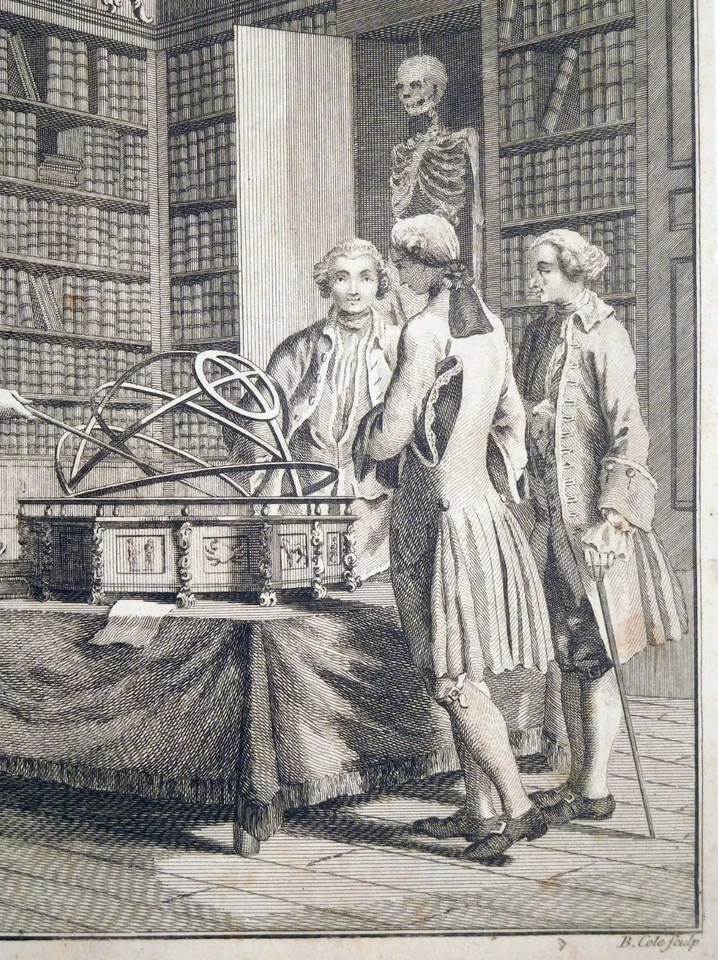 Radierung, Barocke Wunderkammer, S. Wale/ B. Cole, 1759, Camera Obscura - Bild 4 von 4