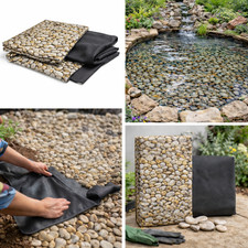450gsm Pebble PVC Pond Liner Waterproof Sheet with Free Underlay Fish Safe