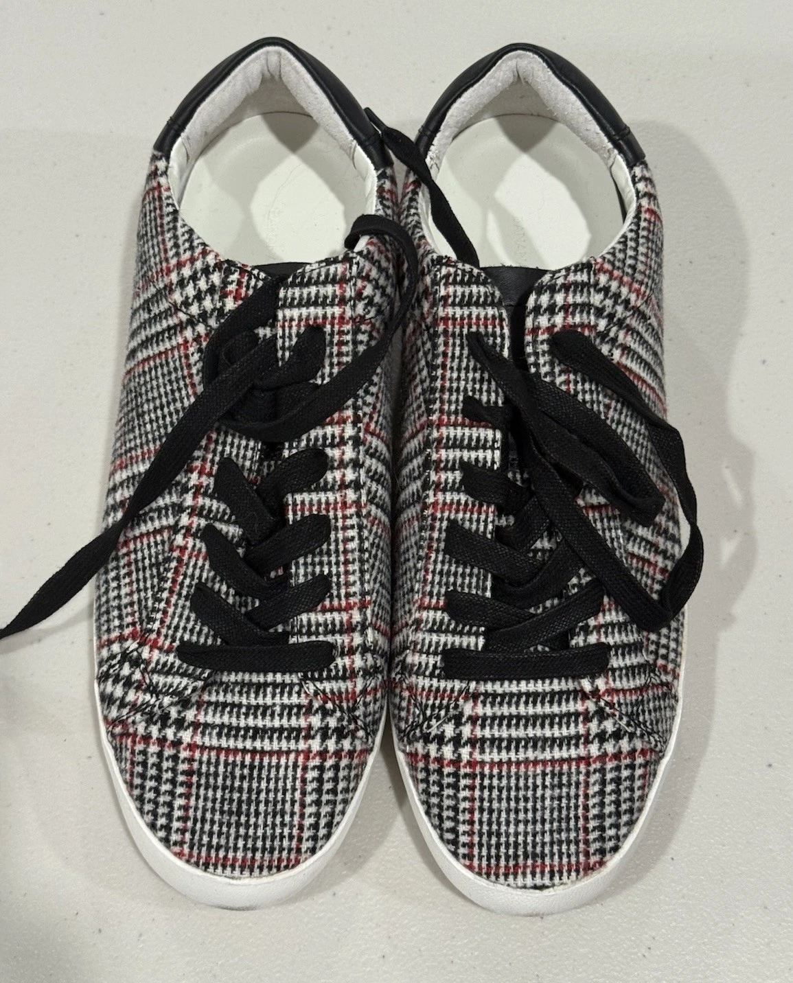 Banana Republic Grey Knit Fabric Lace Up Sneakers Shoes Men Sz 9.5 M