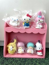 Sanrio Characters Mascot Set with Shelf Hello Kitty My Melody Pompompurin Cinna