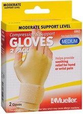 Mueller Compression Wrist Gloves-Medium 7.5 in. - 8.5 in
