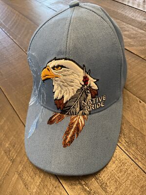 Native Pride Hat Adjustable Blue Eagle 
