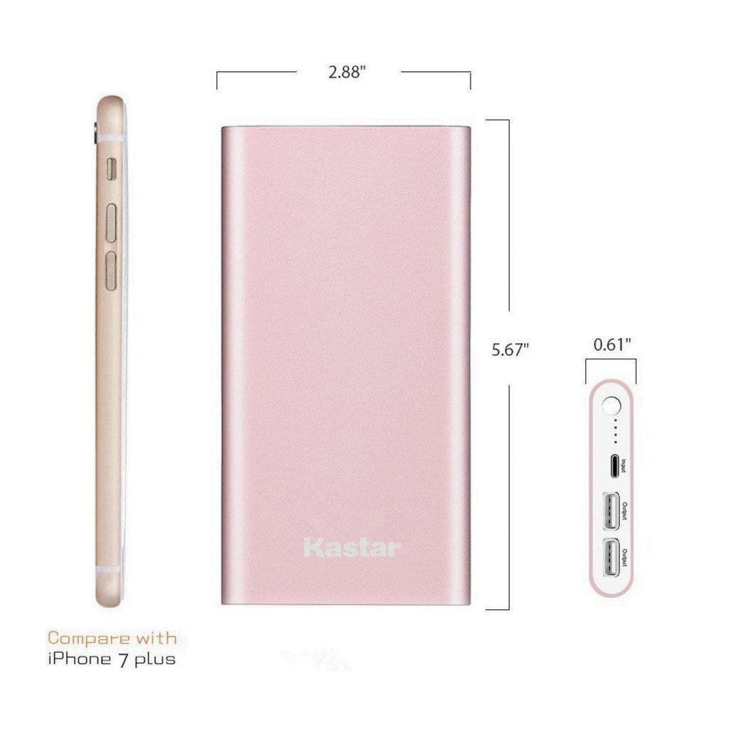 Kastar 15000mAh Power Bank Apple Lightning cable 3A Output 2 Port for iPhone-image