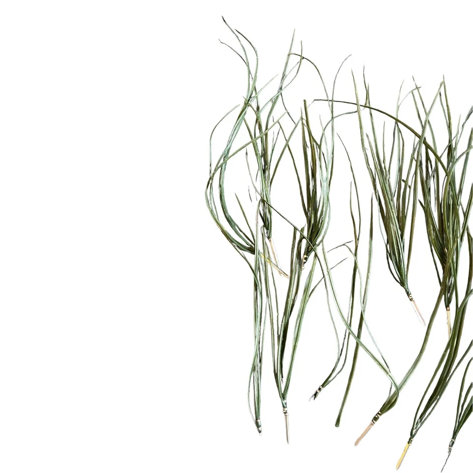 Lote de 13 tallos de césped verde artificial arreglo ramo selecciones de varios tamaños Foto 2 de 4