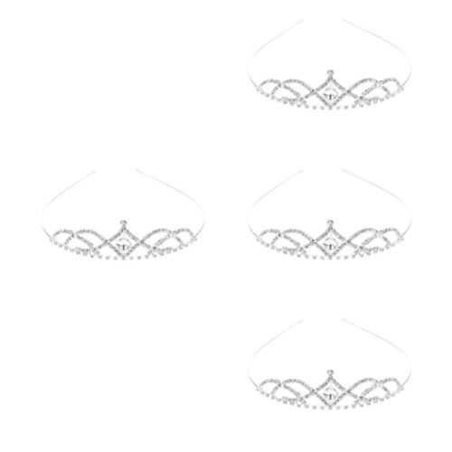  4 Pieces Crown Headband Hair Scrunchies for Womens Crowns Girls Bride Headpiece - Picture 1 of 12