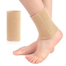 2PC Cross Ankle Gel Sleeves Padded Skate Socks Ankle Protection Figure Skating