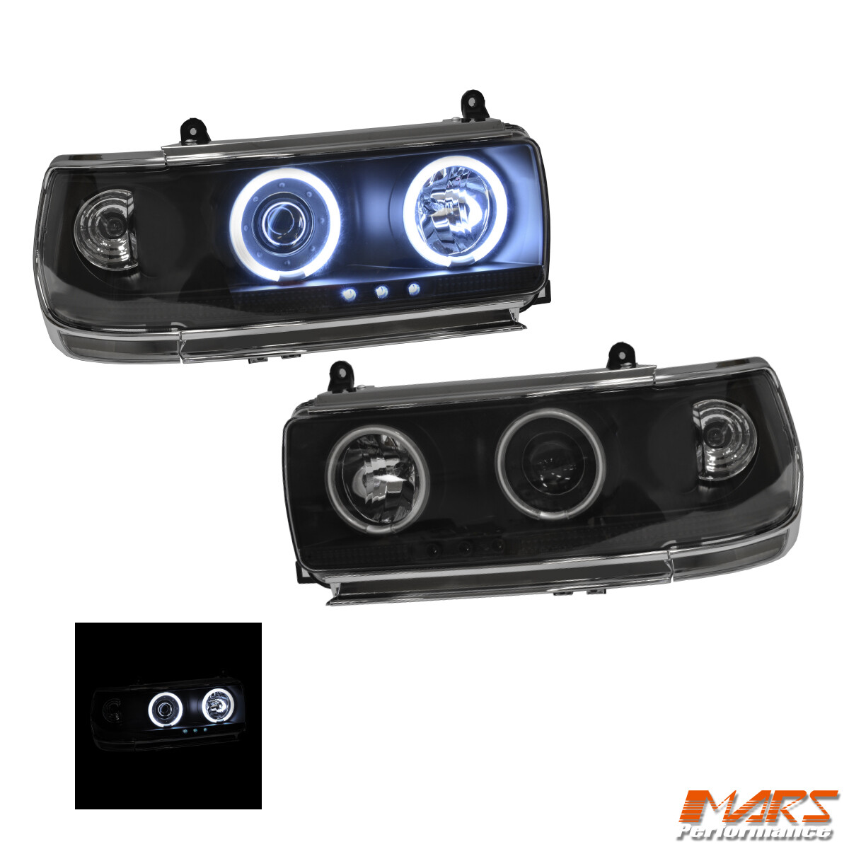 Angel Eyes Projector HeadLights for Toyota LANDCRUISER 80