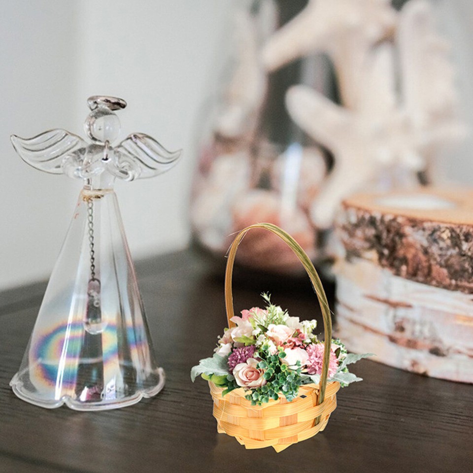 12Pcs Mini Basket Miniature Woven Baskets with Handles Gift Candy