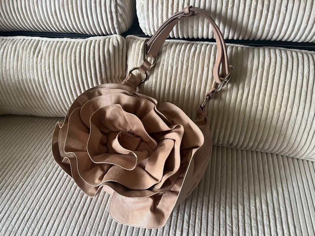 Borsa a tracolla YVES SAINT LAURENT Nadja in pelle rosa bambino donna di JP!!