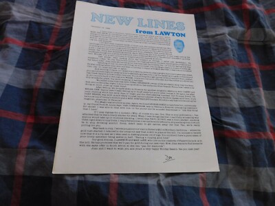 Magic & Magician Literature New Lines From Lawton 1985 December 15