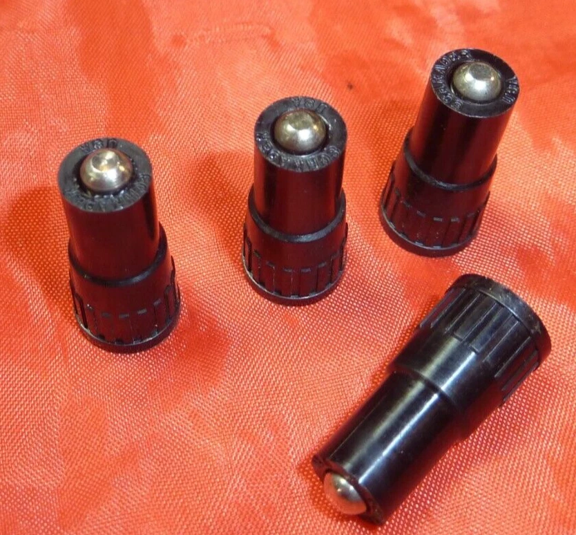 Extensión de válvula de neumático Fairlane Galaxie Skyliner original Ford 1957 58 59 4 piezas Nuevo de Lote Antiguo Foto 2 de 3