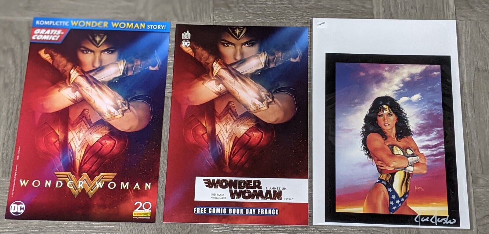 Wonder Woman #1 Panini Gratis-Comic! FCBD France #1 SIGNED WW Joe Jusko Print!