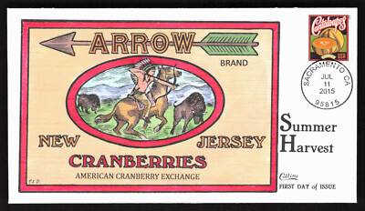 US FDC #5006 Forever Summer Harvest-Cantaloupe A5503 COLLINS HAND PAINTED CACHET