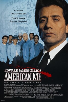 AMERICAN ME MOVIE POSTER 1 Sided RARE ORIGINAL VF 27x40 EDWARD JAMES OLMOS