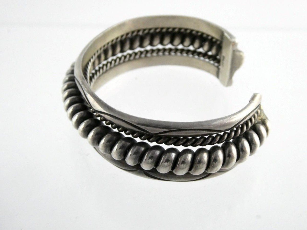 アクセサリー navajo triangle bangle sterling tahe Tahe Native American Navajo Sterling Silver Cuff Bracelet