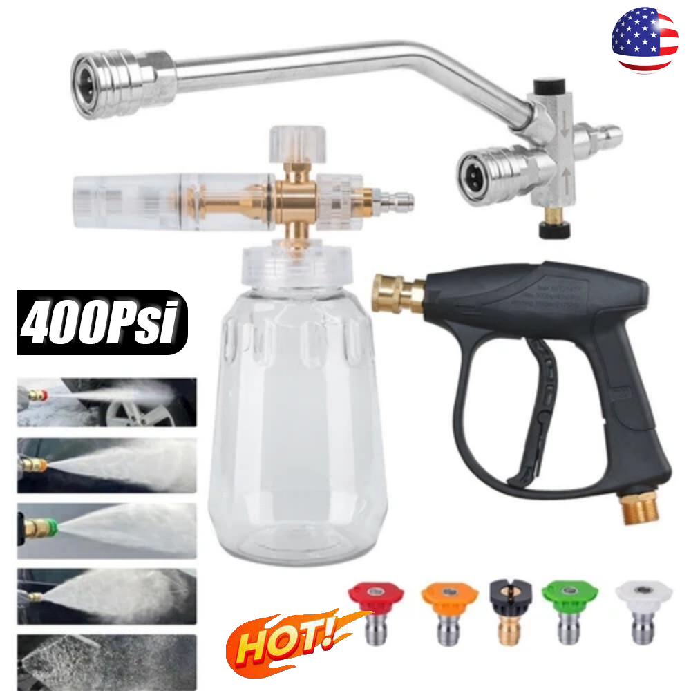 1/4 Inch Snow Foam Cannon Pressure Washer Car Wash Spray Lance