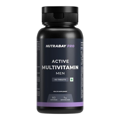 Nutrabay Pro Active Multivitamin for Men Verbessert Energie und Ausdauer 60 T...