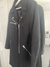 Ladies New Look Winter Coat Size 10 Used - Lined Multiple Zipped Outer Pockets