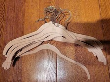 Set of 18 HSN Neverout HH Felt Clothes Hangars Beige  Gold