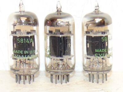 Paire De Tubes Audio Sylvania 12AU7A ECC82 USA D Getter - NOS Like