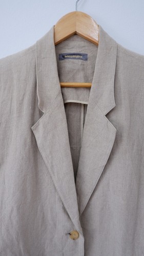 Issey Miyake Japan brown linen 80's vintage blazer jacket RARE - Picture 5 of 21