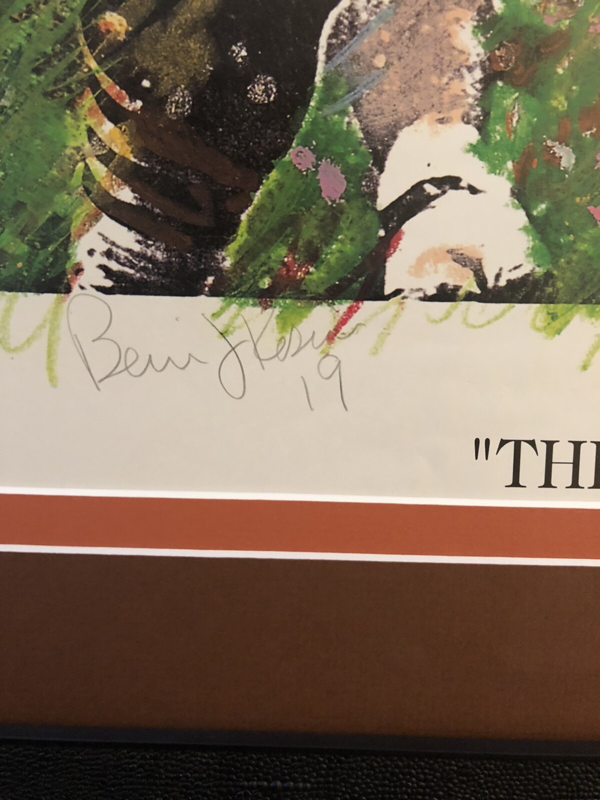 Bernie Kosar Autographed Signed Cleveland Browns Print "The Audible" JSA COA, Custom Framed 