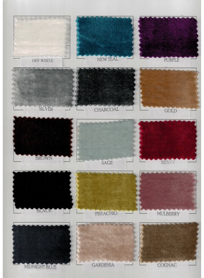 SILK RAYON VELVET SOLID FABRIC 45”W COSTUMES, APPAREL,UPHOLSTERY 43COLOR BY YARD - Image 2 of 3