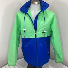 K-Way Jacket Vintage 90s Flourescent Colour Block Mens Small Pullover Anorak