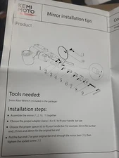 Kemi Moto Barendmirror Mirror Ser FCBEM003 NEW Open Box