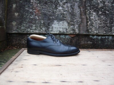 JOSEPH CHEANEY BROGUES SCHUHE VINTAGE SCHWARZ LEDER UK7 HERREN STANFORD GUTER ZUSTAND