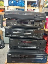 Sony Hi-Fi Stereo System Turntable Cassette CD Player Tuner + 2 Speakers Remote