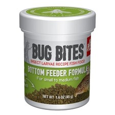 Fluval Bug Bites fish food, with insect larvae, for bottom-eating fish, sinking