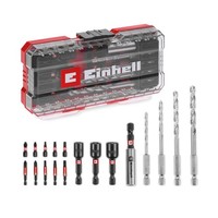 Einhell Impact ZubehöR Set Bits SteckschlüSsel Bithalter Metallbohrer 18-Tlg