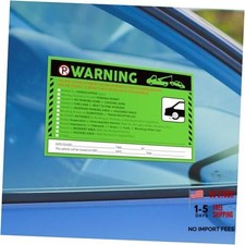 100 Pack Tow Warning Stickers - 5x8 Inch - Hard to - Parking Violation Stickers
