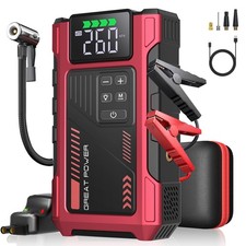 Geeneu Portable Jump Starter With Air Pump 6000a Car Battery Jumper Starter 12v