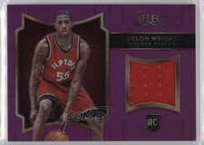 2015-16 Panini Select Rookie Swatches Purple Prizm /99 Delon Wright #7 2w8