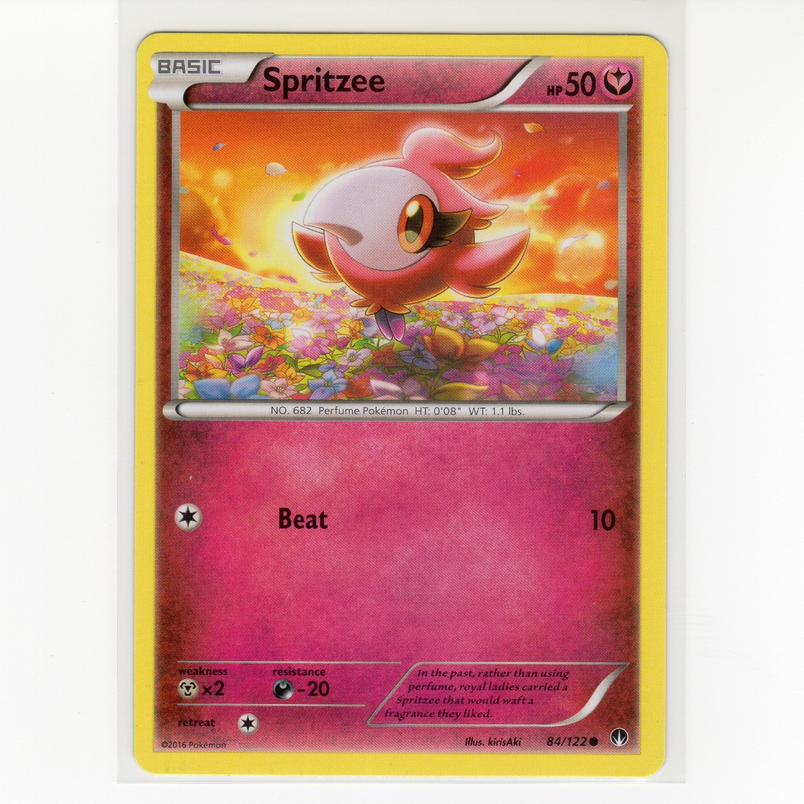 Pokémon TCG Spritzee 84/122 XY BREAKpoint Regular Common Card EN-LP 2016