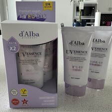 D'Alba Waterful Tone Up Sun Cream Purple 50mL Duo Set SPF 50 Sunscreen New