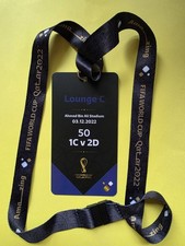 Match 50 Argentina Australia 2022 FIFA World Cup Hospitality Pass & Lanyard