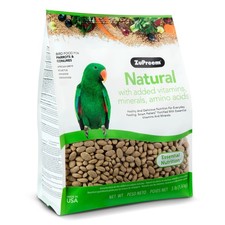 ZuPreem Natural Bird Pellets, Daily Bird Food for Parrot, Conure, Caique, Afr...