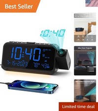 Projection Alarm Clock for Bedroom Ceiling, Digital Clock with 180  Projector...