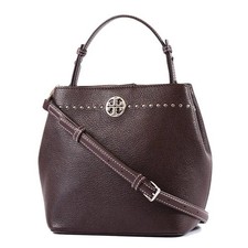Tory Burch FELIX Small Bucket Bag - Dark brown