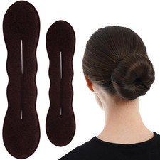 2 Pcs Hair Bun Maker for Women, Non-Slip Bun Updo Curler, Sponge Hair Bun Sha...